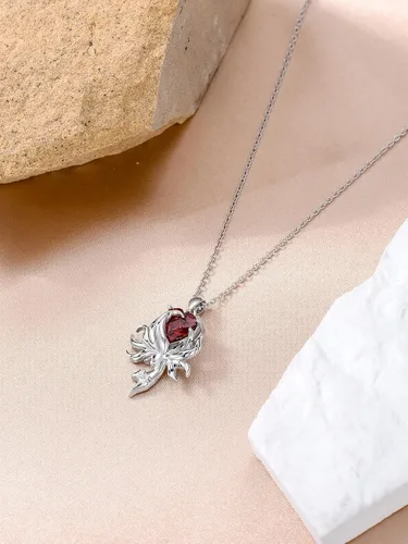 Miniatura 4 de Dorunmo Collares de animales con colgante de flamenco de rana y fénix de plata de ley, regalos de Navidad para mujeres y niñas
