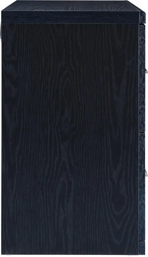 Miniatura 7 de OSP Home Furnishings Alpine Archivador de 2 cajones con cajón superior de bloqueo y sistema de fijación de bloqueo, lateral, color negro
