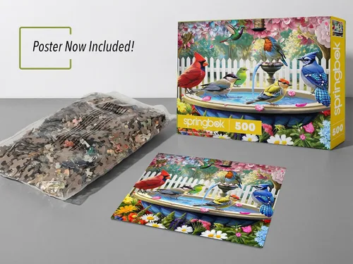 Miniatura 3 de Springbok Birds of Spring - Rompecabezas de 500 piezas para adultos, incluye aves silvestres norteamericanas