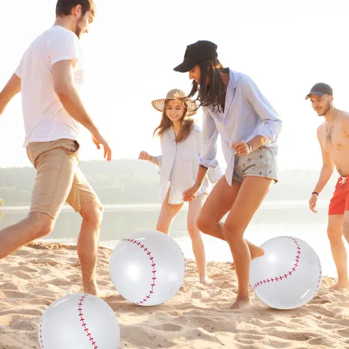 Miniatura 5 de 6 pelotas de fútbol inflables gigantes, pelotas de fútbol inflables de 16 pulgadas, pelotas de playa de verano, accesorios de juegos deportivos