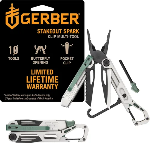 Miniatura 9 de Gerber Gear Stakeout Spark - Cuchillo plegable multiherramienta para mochileros, supervivencia, campamento, al aire libre, herramienta de bolsillo