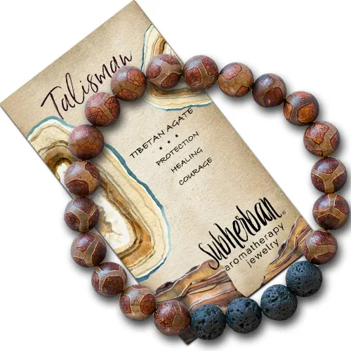 Miniatura 8 de Subherban Lava Rock Bracelet Essential Oil Bracelet - Handmade in the USA - Lava Stone Bracelet for Men - Oil Diffuser Lava Rock - Aromatherapy Oil