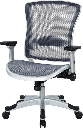 Miniatura 12 de Space Seating Silla de oficina de rejilla de aire ejecutiva serie 317 con respaldo de malla transpirable, soporte lumbar, control de inclinación