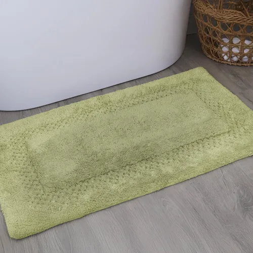 Miniatura 104 de Home Weavers Classy - Juego de alfombras de baño 100 % algodón, decoración de baño, lavable, extrasuave y absorbente, tapete de cocina, juego de Aqua