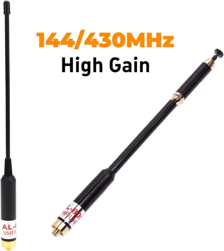 Miniatura 4 de AL-800 SMA-Antena de conector hembra Antena súper telescópica de alta ganancia VHF/UHF 144/430MHz para Kenwood TYT HYT Wouxun BAOFENG UV-5R UV-82 etc