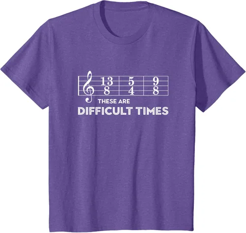 Miniatura 41 de Musician - Camiseta con texto en inglés "These are Difficult Times", talla S