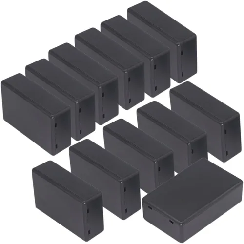 Miniatura 43 de Zulkit 12 cajas de proyecto de plástico ABS para proyectos eléctricos, caja de conexiones de energía, color negro, 1.97 x 1.10 x 0.59 pulgadas