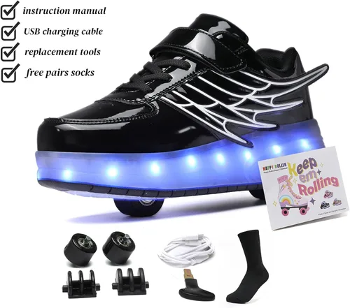 Miniatura 5 de Roller Skate Shoes for Kids Boys Girls LED Roller Sneakers Light Up Fashion Flashing Wheels Shoes Rechargeable