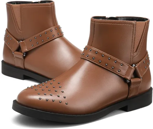 Miniatura 4 de DREAM PAIRS Botas de tobillo para niñas pequeñas y grandes
