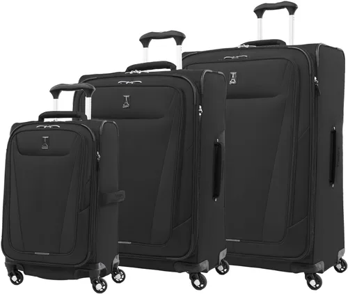 Miniatura 214 de Travelpro Maxlite 5 - Juego de 2 piezas de equipaje de mano de tela, expandibles con 4 ruedas giratorias, bolso blando para debajo del asiento, Negro