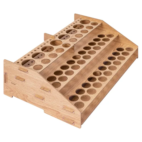 Amazon Basics Estante organizador de pinceles y pintura para manualidades, con capacidad para hasta 60 botellas (52 1 pulgadas y 8 1.47 pulgadas) y