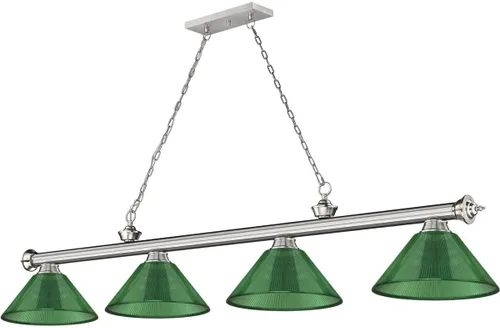 Miniatura 7 de Z-Lite 2306-4BN-ARG - Colgante de billar Cordon, 4 luces, 240 vatios totales, níquel cepillado