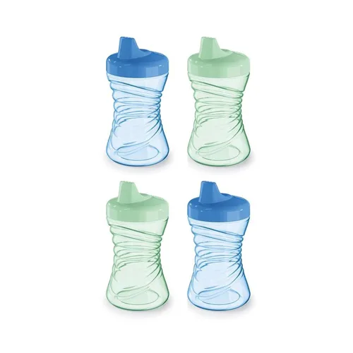 Miniatura 12 de NUK First Choice Fun Grips - Vaso con popote 2.0, 10 onzas, taza para sorber con asas, vaso para popote a prueba de fugas, paquete de 3 Verde