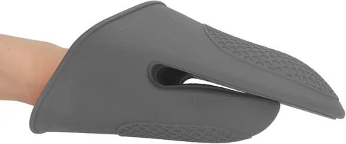 Miniatura 7 de Manoplas para horno, mini guantes de silicona para horno, 2 mini guantes de silicona resistentes al calor, manoplas de cocina para cocina (gris)