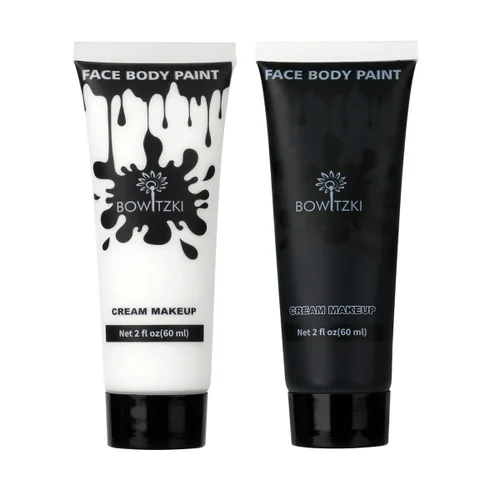 Miniatura 15 de Bowitzki Pintura facial y corporal de 2 onzas, maquillaje en crema, 2.0 fl oz, pintura facial a base de agua, efectos especiales para adultos y Azul