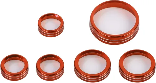 Miniatura 19 de Savadicar CKT01 Billet - Juegos de molduras de perillas de control de aluminio billet, faros/4WD/HVAC, biseles de anillos de perillas de control
