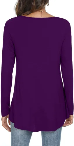 Miniatura 3 de LONGYUAN 2023 - Blusa de manga larga para mujer, estilo casual, holgada, holgada, cómoda, elástica, linda
