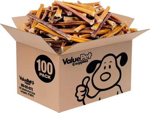 Miniatura 8 de ValueBull Bully Sticks para perros pequeños, extrafinos de 6 pulgadas, 50 unidades, totalmente naturales, alimentados con pasto, de un solo