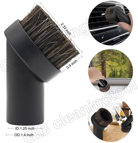 Miniatura 6 de GIB Hardwood Floor Brush 32mm 1 1/4 pulgadas 360 Grados Cabeza Giratoria 12 Pulgadas de Ancho Accesorio de Aspiradora para Múltiples Superficies