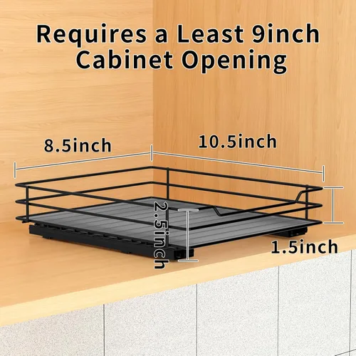 Miniatura 4 de BOIVSHI Organizador de especias extraíble para gabinete, organizador de especias deslizante resistente para armarios de cocina y despensa, se adapta