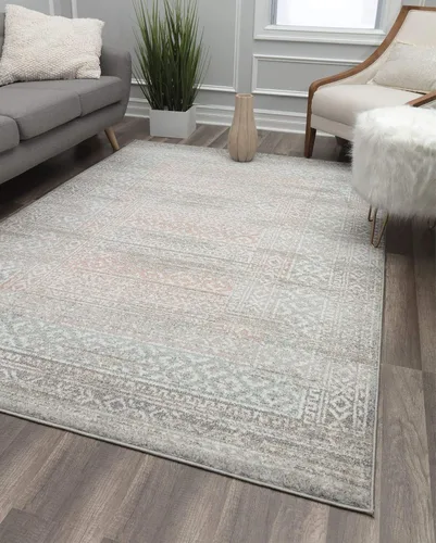 Miniatura 11 de Rugs America Hailey HY10A Heath - Alfombra vintage de transición de 8 x 10 pies