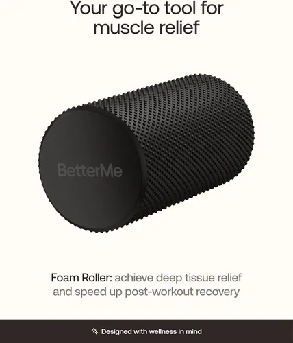 Miniatura 2 de BetterMe - Rodillo de espuma para recuperación muscular, rodillo de ejercicio de alta densidad para espalda y piernas, rodillo de masaje de tejido