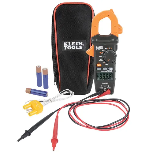 Miniatura 2 de Klein Tools CL320 - Abrazadera digital, HVAC AC de rango automático de 400 A y RT250 GFCI con pantalla LCD, probador de voltaje eléctrico