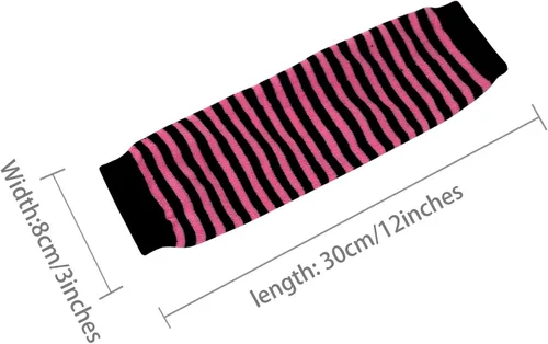 Miniatura 3 de Allegra K Guantes sin dedos para mujer calentadores de brazo de punto con longitud del codo