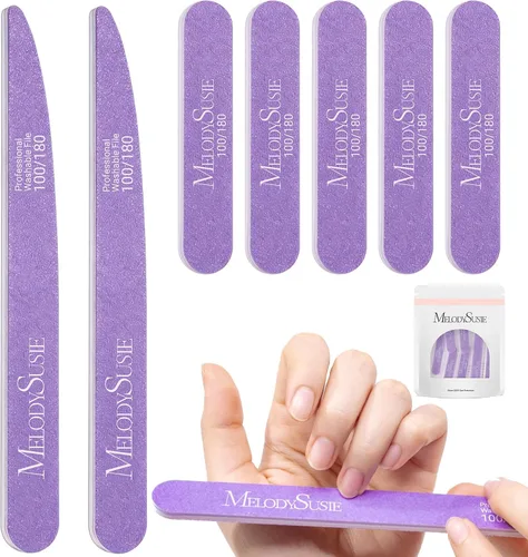 Miniatura 15 de MelodySusie Kit profesional de 16 piezas de pulidor de uñas, limas de uñas y tampones, bloque de pulidor de uñas, cepillo de uñas, kit de pulidores