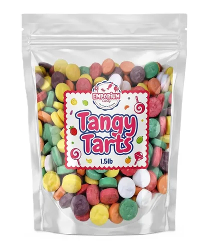 Miniatura 3 de Sweet and Tart - Mezcla variada de dulces crujientes masticables, bolsa a granel de 1.5 libras de cereza, uva, limón, lima, naranja, piña, sabores