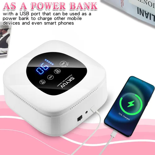 Miniatura 3 de Lámpara de uñas recargable LED UV, secadora de uñas inalámbrica para esmalte de gel, lámpara de uñas UV con 4 ajustes de temporizador y pantalla