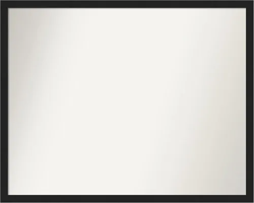 Miniatura 492 de Amanti Art Espejo de baño negro para sobre fregadero, 22 x 22 pulgadas, espejo de tocador cuadrado estrecho negro Avon, marco de madera casual