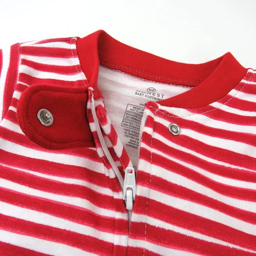 Miniatura 3 de HonestBaby Pijama de una sola pieza con cremallera frontal para bebé, 100% algodón orgánico