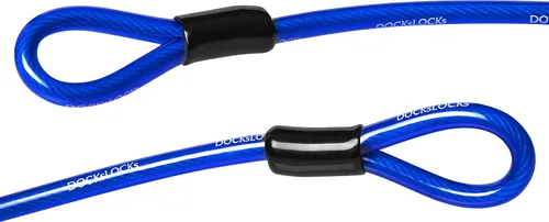 Miniatura 2 de DocksLocks Cable de seguridad recto resistente a la intemperie (5 pies a 25 pies de longitud) con extremos en bucle reforzados, protección antirrobo