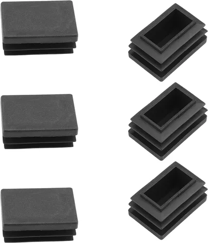 Miniatura 16 de 12 piezas de 0.79 x 0.79 pulgadas de plástico para pies cuadrados, protector de suelo deslizante para muebles, reduce el ruido, evita arañazos