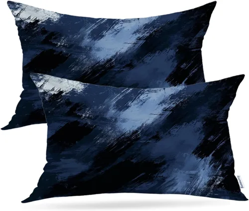 Miniatura 33 de Batmerry Flowers with Stems Throw Pillow Covers, Beautiful Floral Decorative Pillow Covers Digital Printing Blended for Couch Sofa Bed Invisible
