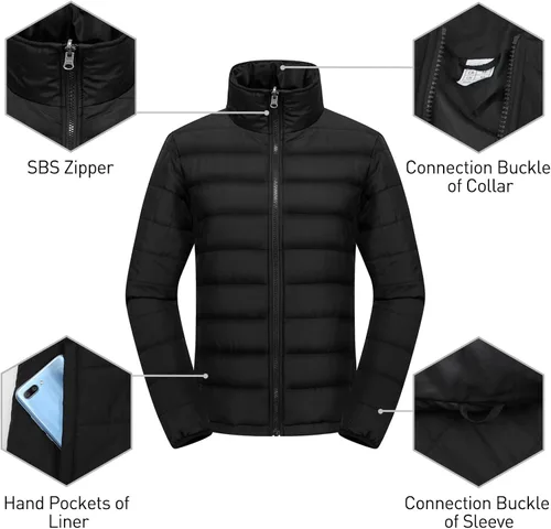 Miniatura 7 de GEMYSE Chaqueta de nieve impermeable 3 en 1 para hombre abrigo de invierno aislado
