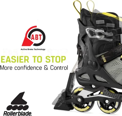 Miniatura 5 de Rollerblade Macroblade 80 ABT - Patines en línea para mujer, color gris glaciar/menta, patines en línea de rendimiento