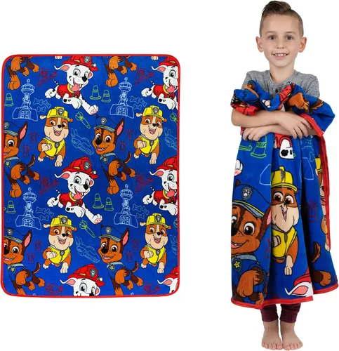 Miniatura 2 de Franco Paw Patrol - Paquete de ropa de cama y baño para niños, manta (46 x 60 pulgadas) + toalla con capucha (24 x 50 pulgadas)