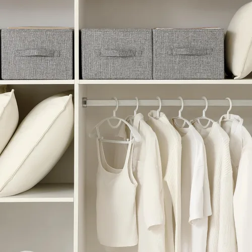 Miniatura 5 de Organizadores y almacenamiento de ropa de lino, cestas de almacenamiento grandes, lavables, organizador de ropa con asa, organizador de suéter
