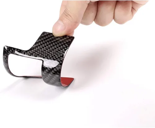 Miniatura 5 de YIWANG Real Fibra de carbono coche multifunción botón marco Trim 2 unids para Land Rover Discovery Sport 2015-2019 Auto Accesorios