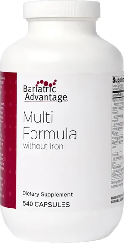 Bariatric Advantage Multivitamínico diario sin hierro, multivitamínico diario de alta potencia para pacientes de cirugía bariátrica con 22 vitaminas