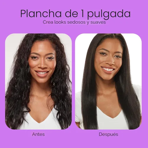 Miniatura 9 de Conair - Plancha de cerámica doble de 1 pulgada, alisador de pelo con pinza, 5 ajustes de calor, placas flotantes extra largas, blanco