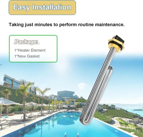Miniatura 4 de Elemento calentador de agua eléctrico CZXELE7623 actualizado, para Hayward H Series Comfort Zone, C-Spa X, C-Spa XI, C-Spa IX Series Calentadores