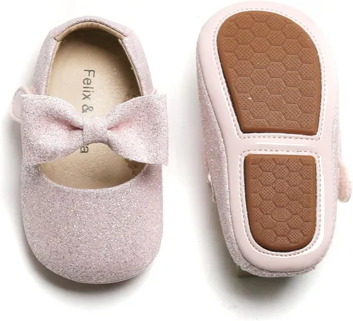 Miniatura 14 de Felix & Flora Zapatos de bebé de suela suave - Zapatos de bebé para caminar, mocasines, suela de goma, zapatos de cuna