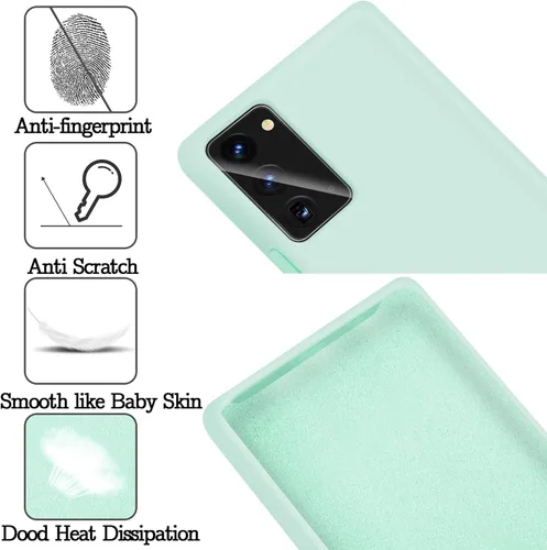 Miniatura 3 de Funda de silicona líquida compatible con Galaxy Note 20, protección de cuerpo completo de goma de gel a prueba de golpes para Galaxy Note 20 de 6.7