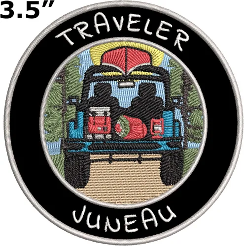 Miniatura 2 de Juneau - Parche bordado de alta calidad para planchar o coser, emblema decorativo para bricolaje, recuerdo de vacaciones, equipo de viaje, ropa