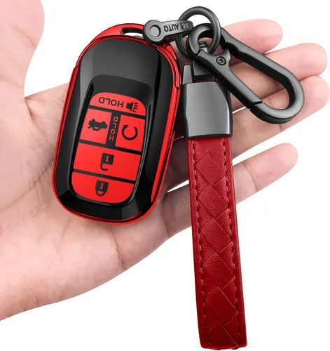 Miniatura 7 de Funda para llavero Honda con llavero de cuero TPU suave, protección completa, para 2022, 2023, 2024, 2025, Civic Accord HR-V Pilot CR-V, carcasa