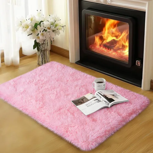 Miniatura 90 de qulint Alfombras de área de 5 x 7 pies para sala de estar, alfombra suave y esponjosa para dormitorio, alfombra de habitación de niños grandes, Gris
