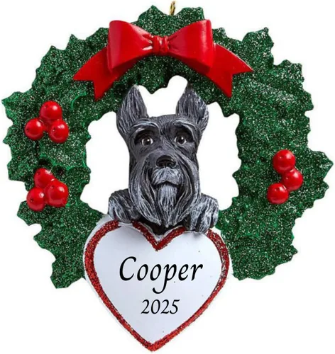 Miniatura 32 de Adornos personalizados para árbol de Navidad 2025 para mascotas, Chihuahua con corona, recuerdo para los amantes de los perros de los cachorros